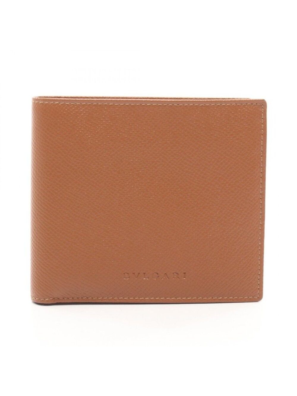 Bvlgari Bifold Wallet Brown Leather